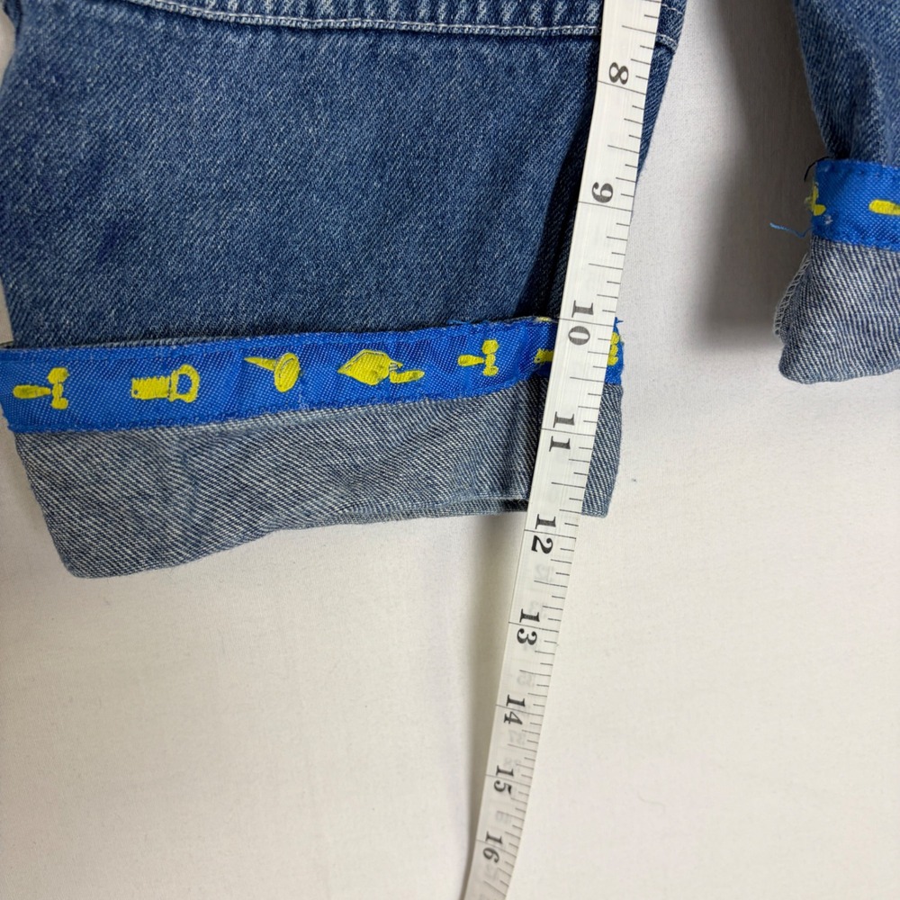 Bob the Builder Vintage Denim Overalls Kids 2T Blue Embroidered Scoop Digger - Picture 6 of 10